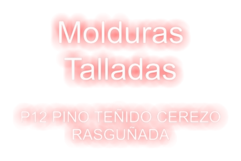 Molduras  Talladas  P12 PINO TEÑIDO CEREZO RASGUÑADA
