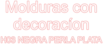 Molduras con decoracíon H03 NEGRA PERLA PLATA