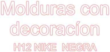 Molduras con decoracíon H12 NIKE  NEGRA
