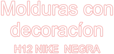Molduras con decoracíon H12 NIKE  NEGRA